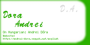 dora andrei business card